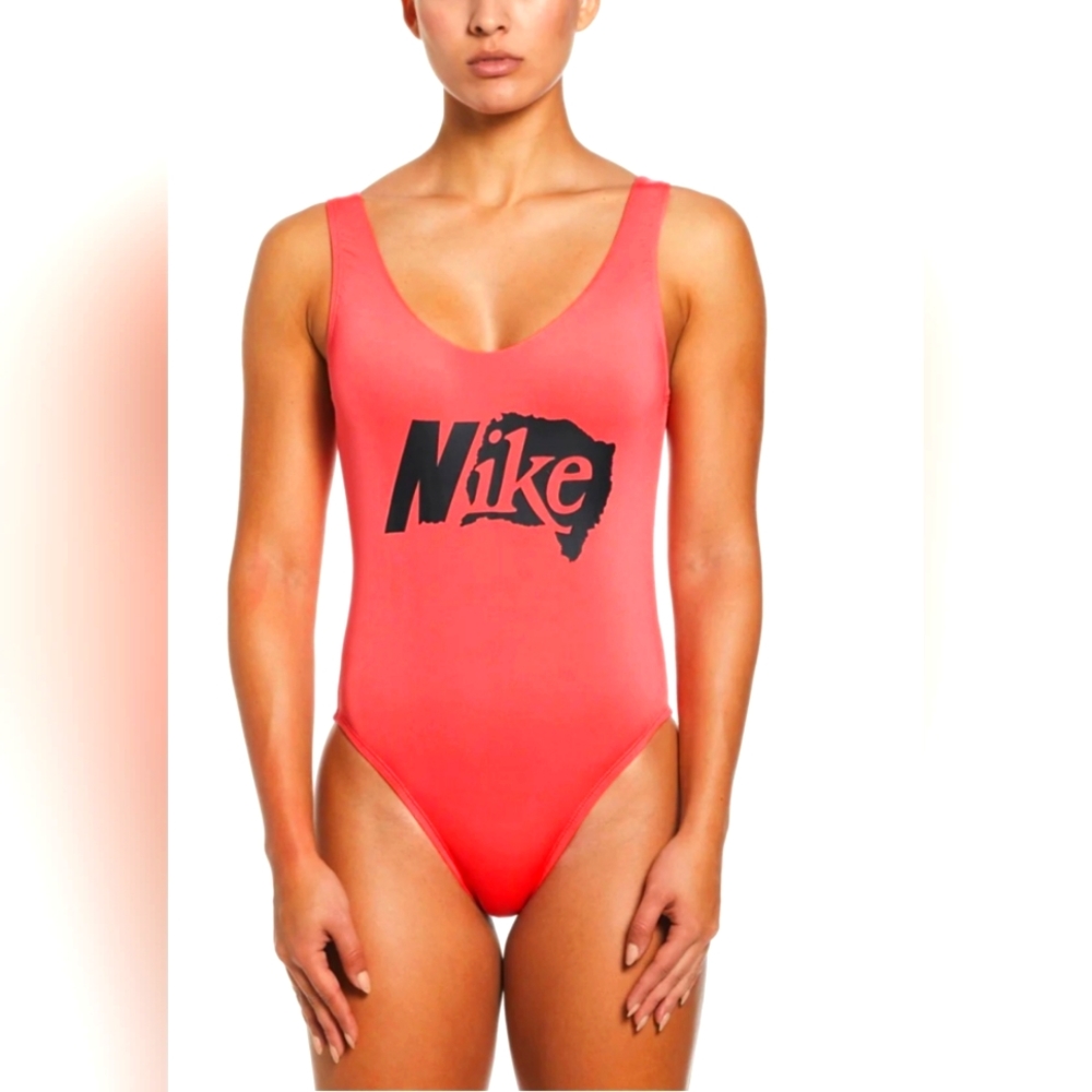 🔥 NWT NIKE SWIM WOMEN'S U BACK LOGO ONE PIECE SWIMSUIT